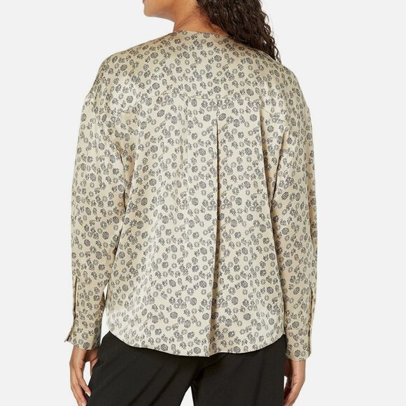 Vince Zinnia Silk Popover Blouse Size Small - Picture 3 of 9